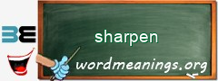 WordMeaning blackboard for sharpen